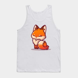 Cute Fox Sitting Tank Top